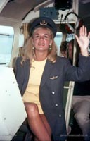 The SRN6 with Hoverlloyd - Stewardess as a pilot (Pat Lawrence).